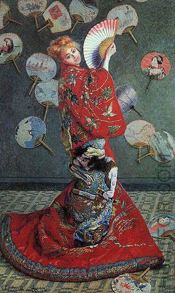 Madame Monet in a Japanese Costume,, Claude Monet